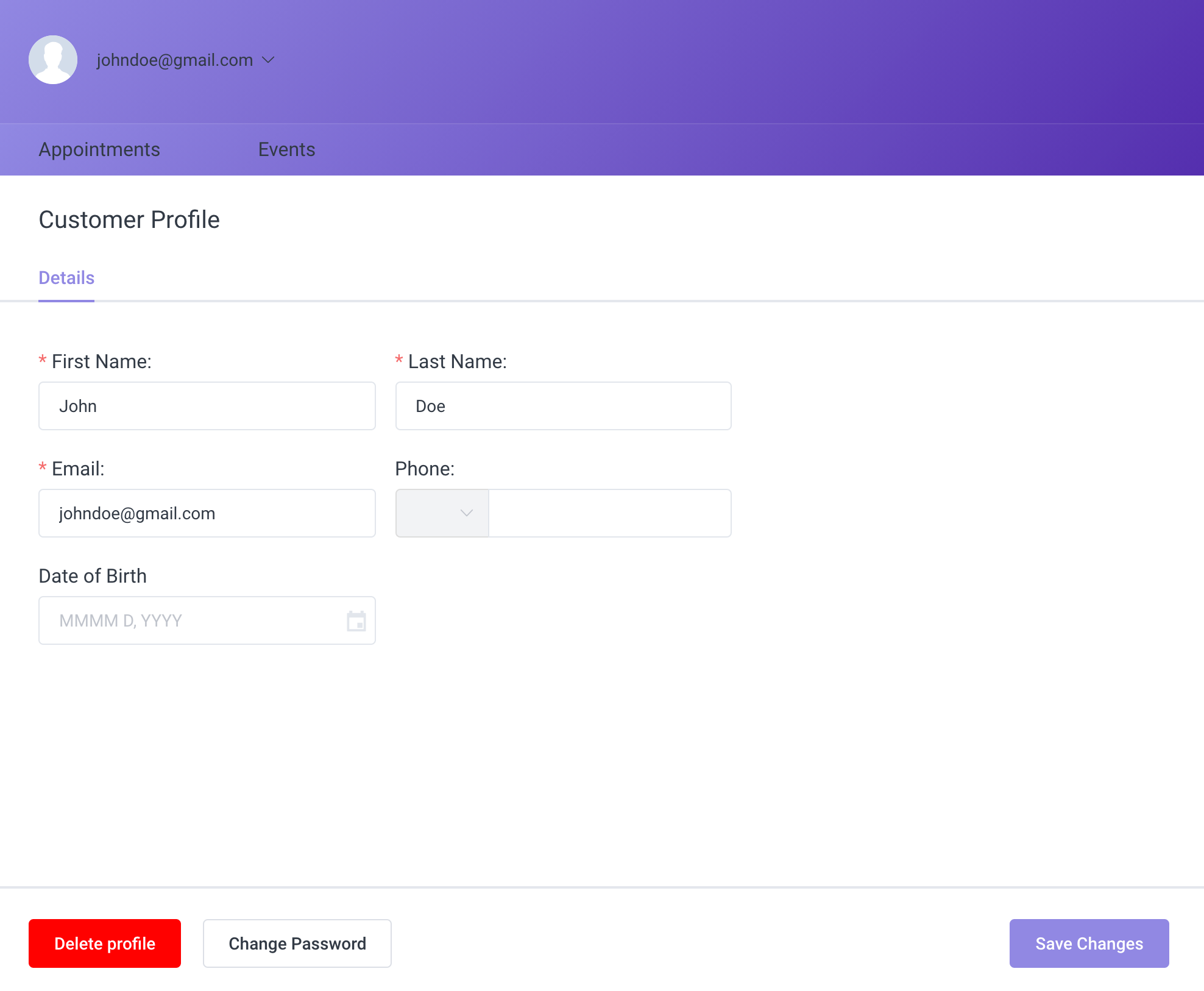 CustomerProfileAmeliaWordPressBookingPlugin CustomerProfileAmeliaWordPressBookingPlugin