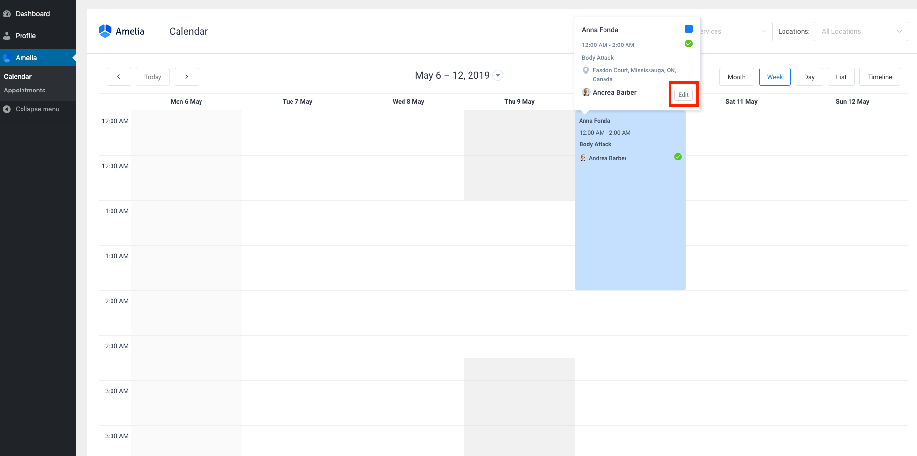 Customer Reschedule Option Amelia WordPress Booking plugin Customer Reschedule Option Amelia WordPress Booking plugin