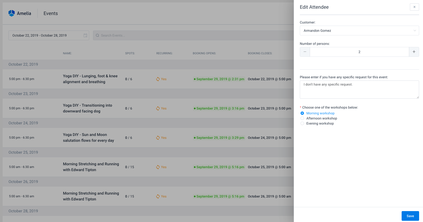 Custom fields Events Amelia WordPress Booking plugin Custom fields Events Amelia WordPress Booking plugin