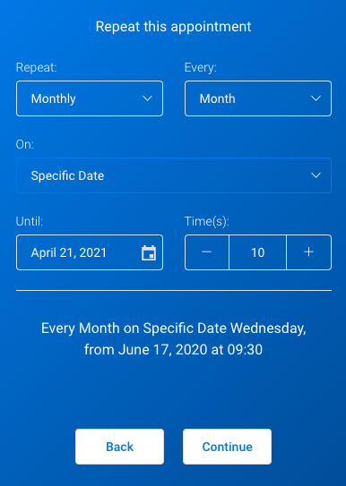 Monthly recurring Amelia WordPress Booking plugin Monthly recurring Amelia WordPress Booking plugin