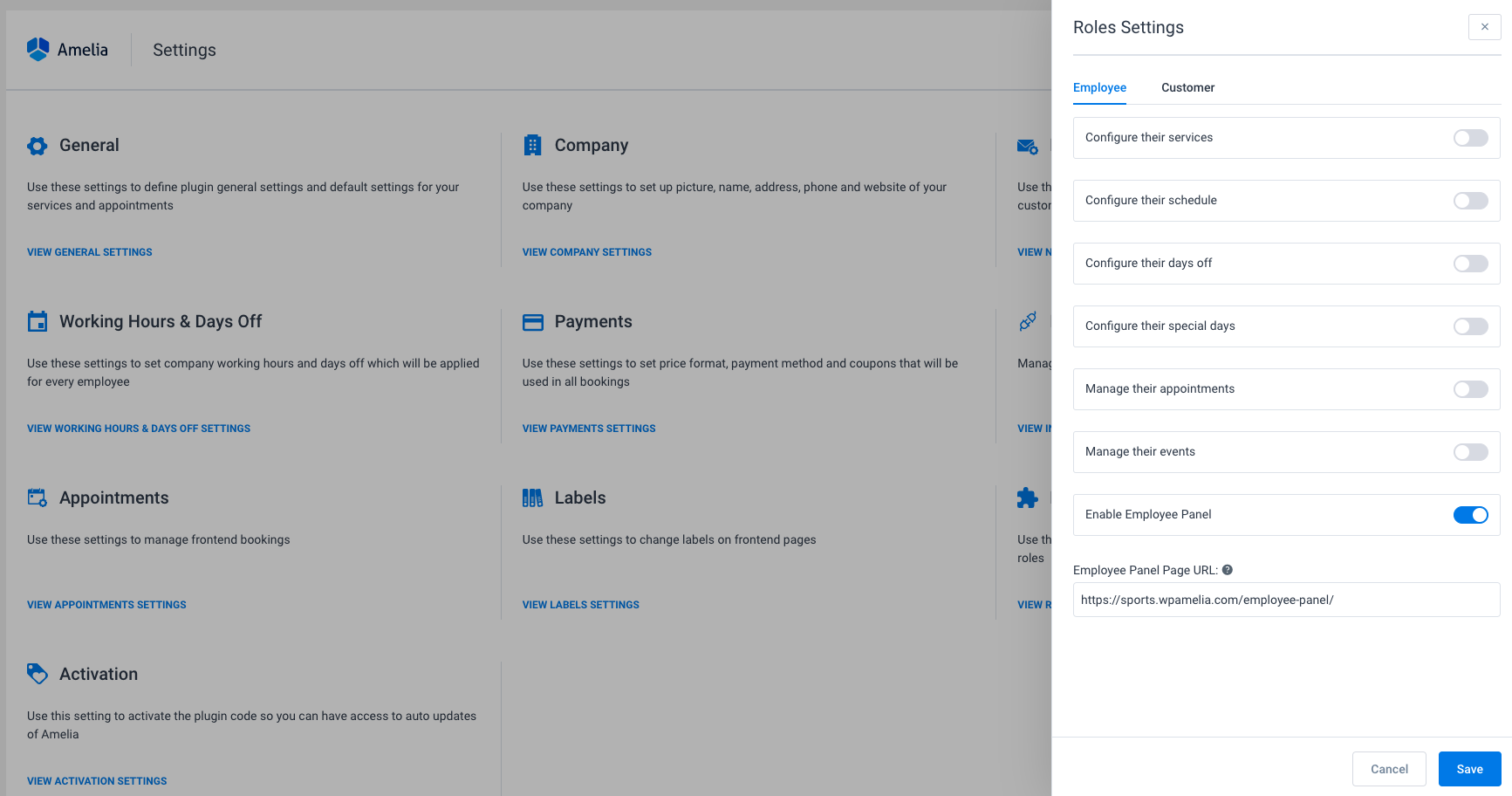 Employee panel Amelia WordPress Booking plugin Employee panel Amelia WordPress Booking plugin