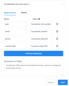 MetaDataStripeAmeliaWordPressBookingPlugin MetaDataStripeAmeliaWordPressBookingPlugin