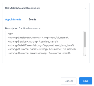 WooCommerceDescriptionAmeliaWordPressBookingPlugin WooCommerceDescriptionAmeliaWordPressBookingPlugin