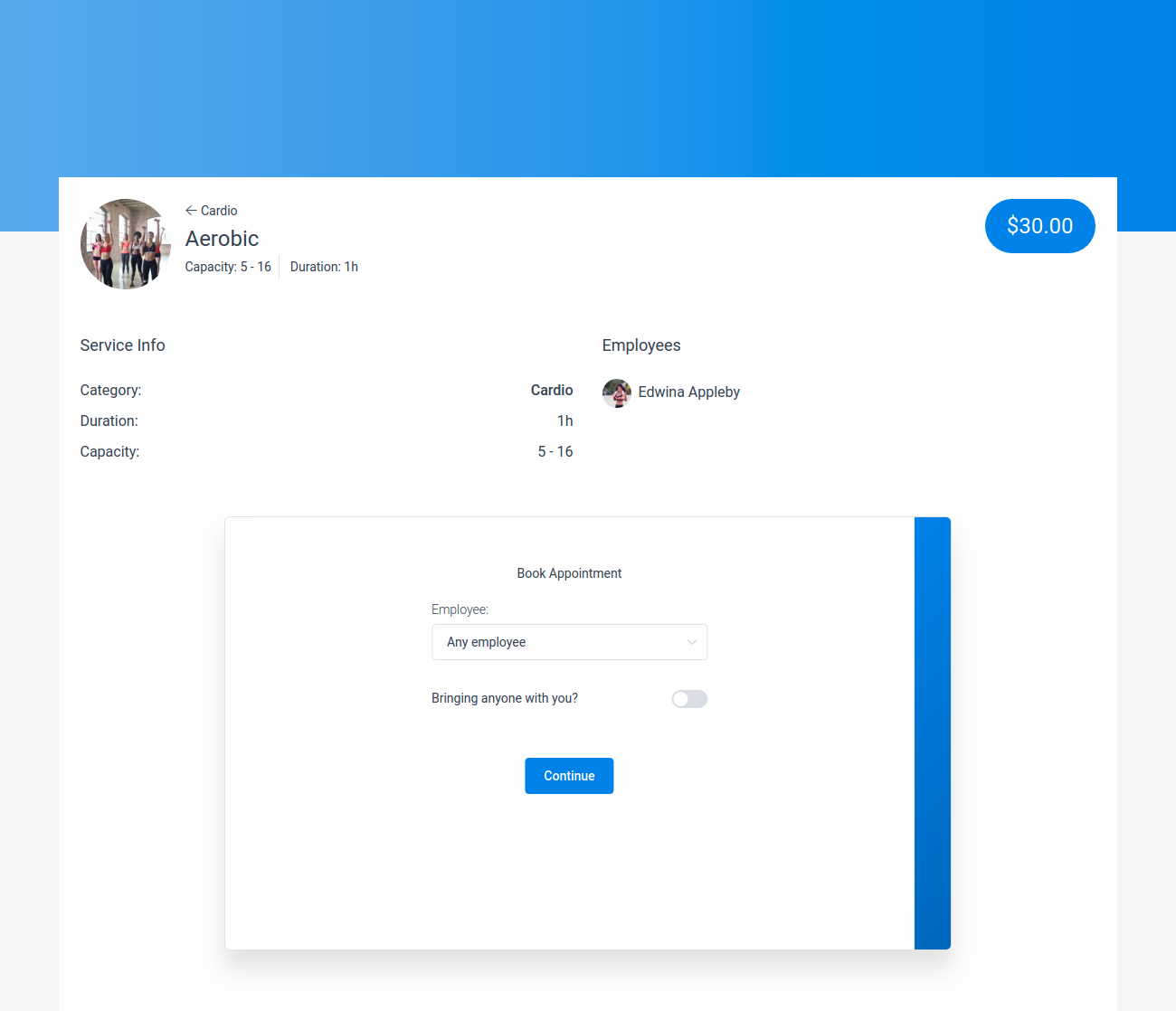 Amelia WordPress - Catalog View Specific Service Amelia WordPress - Catalog View Specific Service