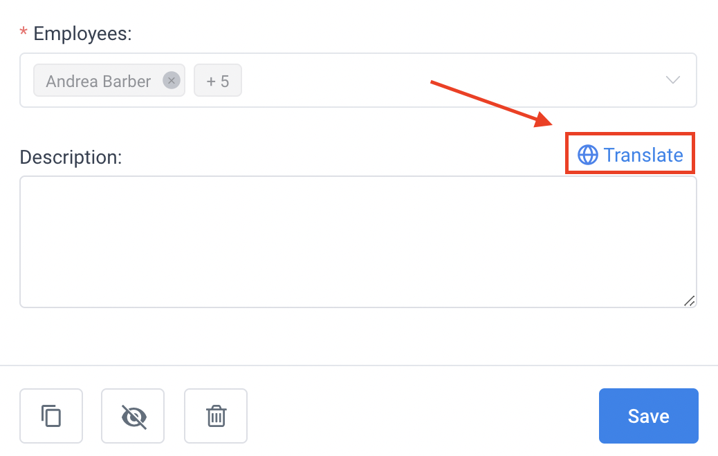 Translate Service Description Amelia WordPress Booking Plugin Translate Service Description Amelia WordPress Booking Plugin
