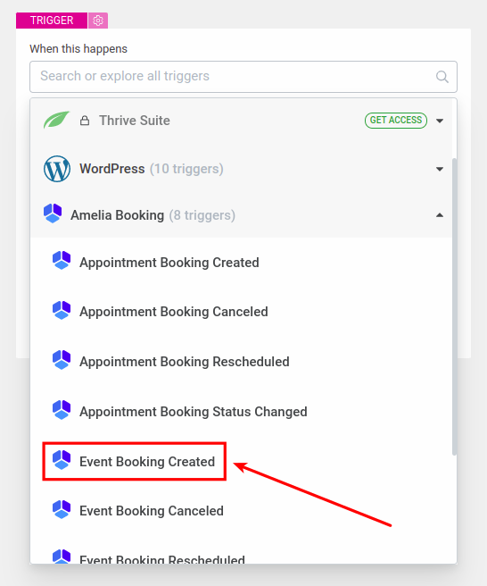 Choose the start trigger Choose the start trigger
