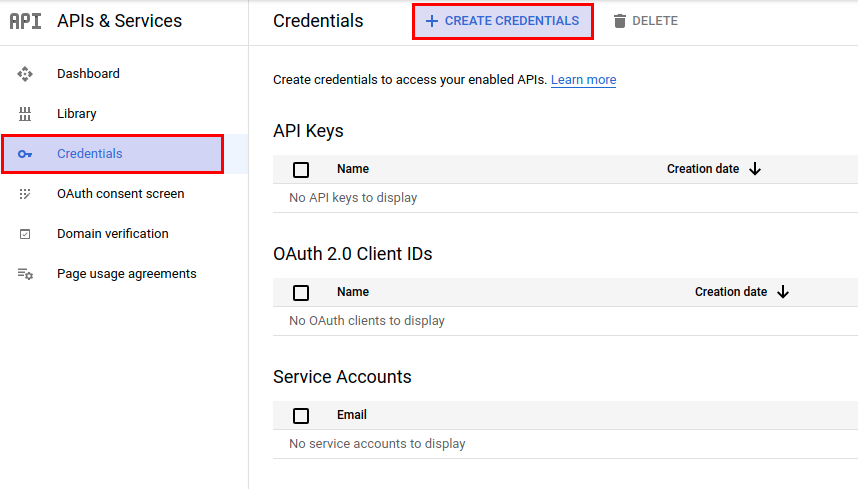Create_credentials Create_credentials